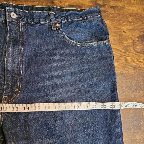 Levi's Jeans 44x30 Measures 42x28 Relaxed Straight 559 Medium Dark Wash Western - Picture 7 of 10